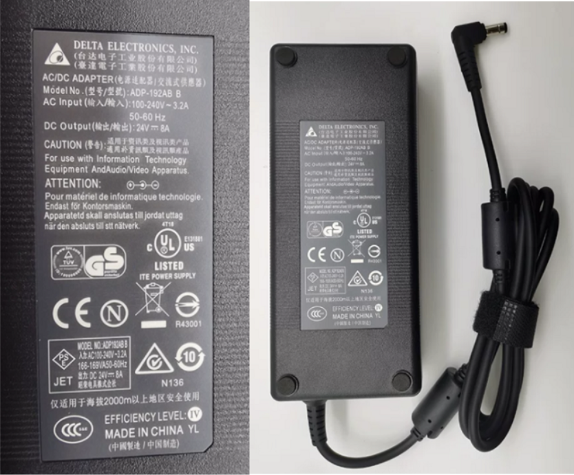 NEW DELTA ADP-192AB B 24V 8A power adapter for LCD monitor all-in-one machine, LED light strip, touch scree